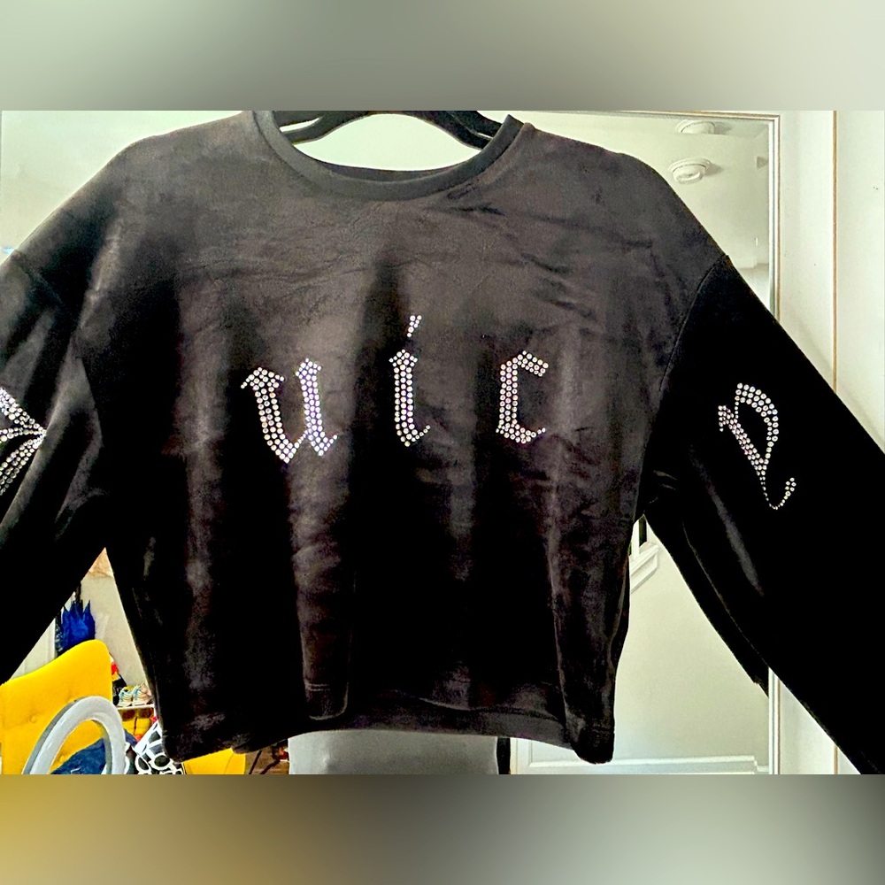 Juicy couture cropped sweatshirt Black size Small